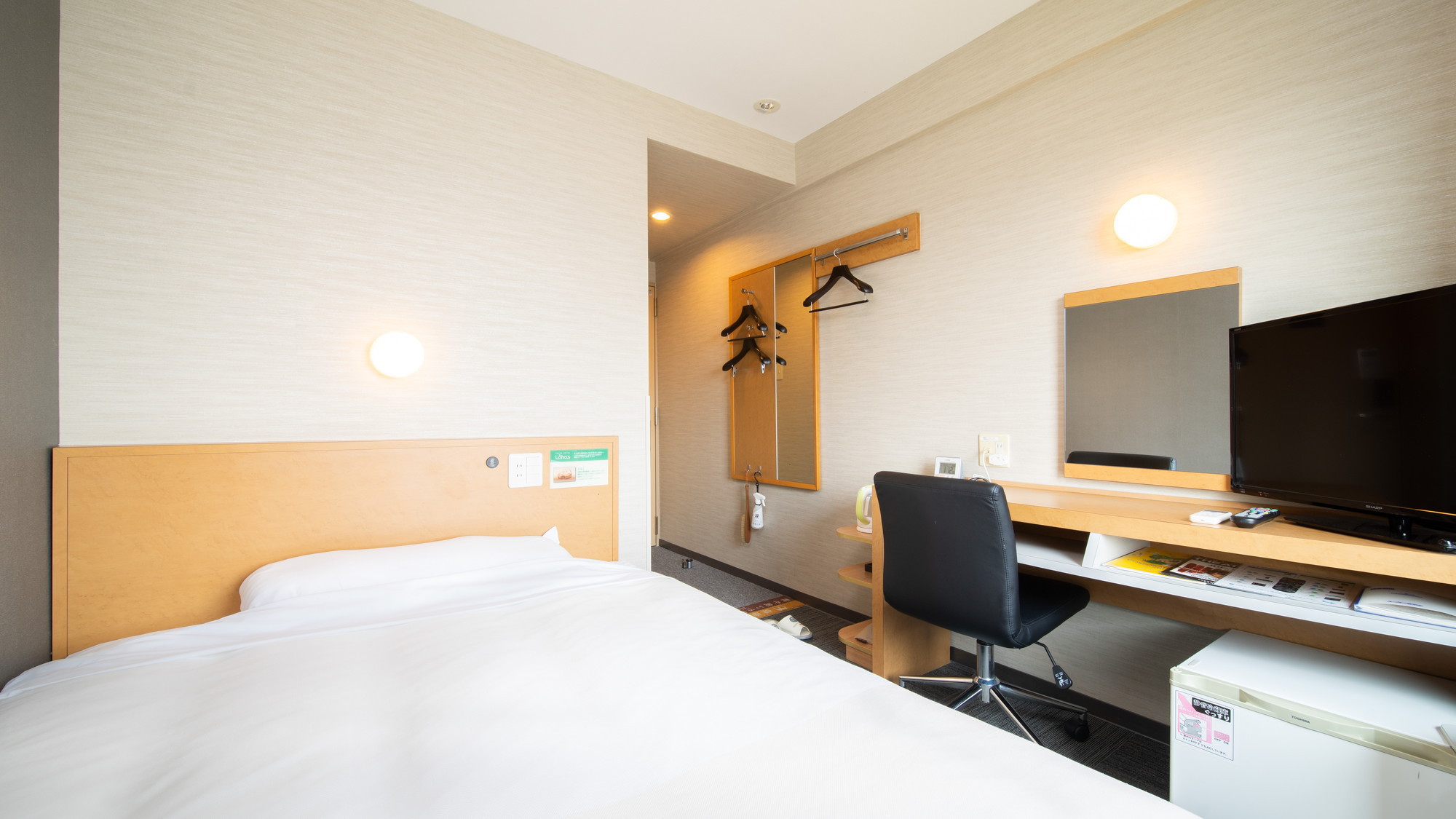 12平米, ベッドサイズ140cm幅