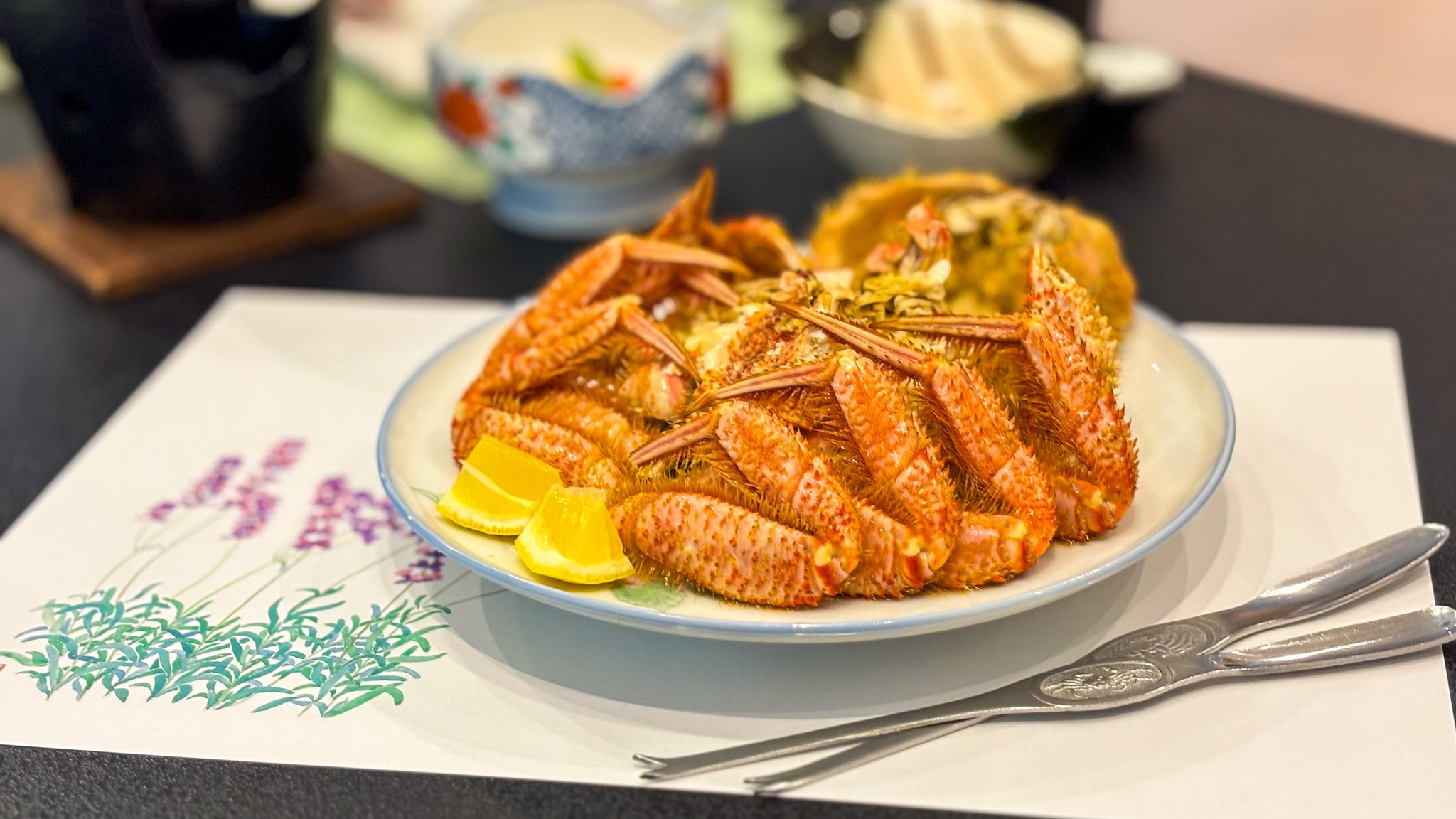 【特別御膳】道産和牛しゃぶしゃぶ・毛蟹姿造り・山女魚の塩焼き 1泊2食つき