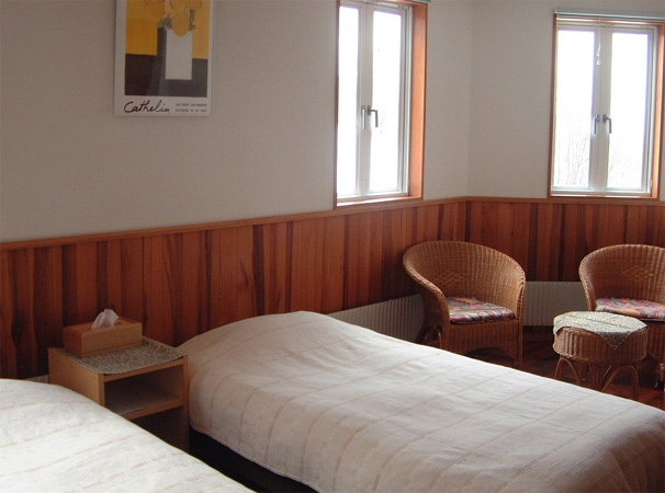 洋室B　花梨の床、赤松の腰壁など無垢材のハーモニー