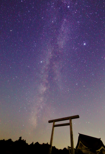 お釜リフト駐車場から見られる星空