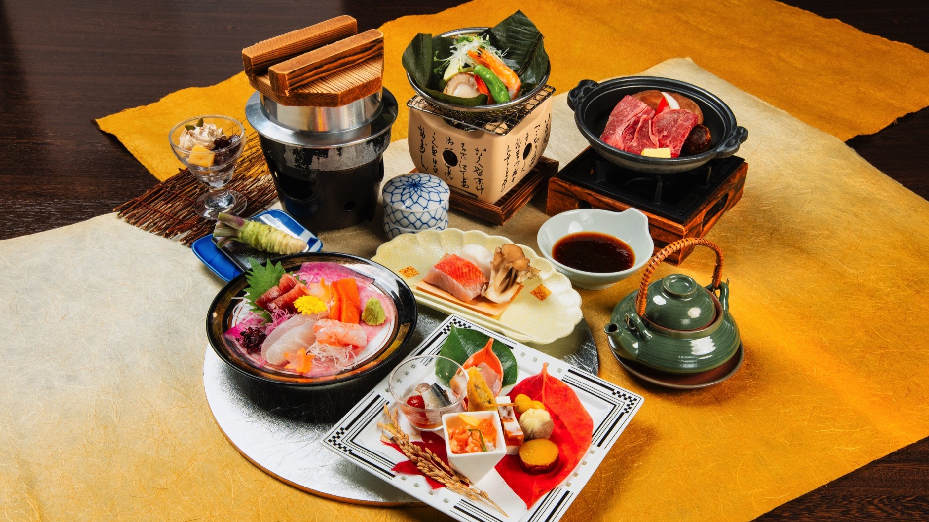 *【秋の夕食】伊豆半島の新鮮な魚介類や旬の素材をお楽しみいただける創作会席料理です