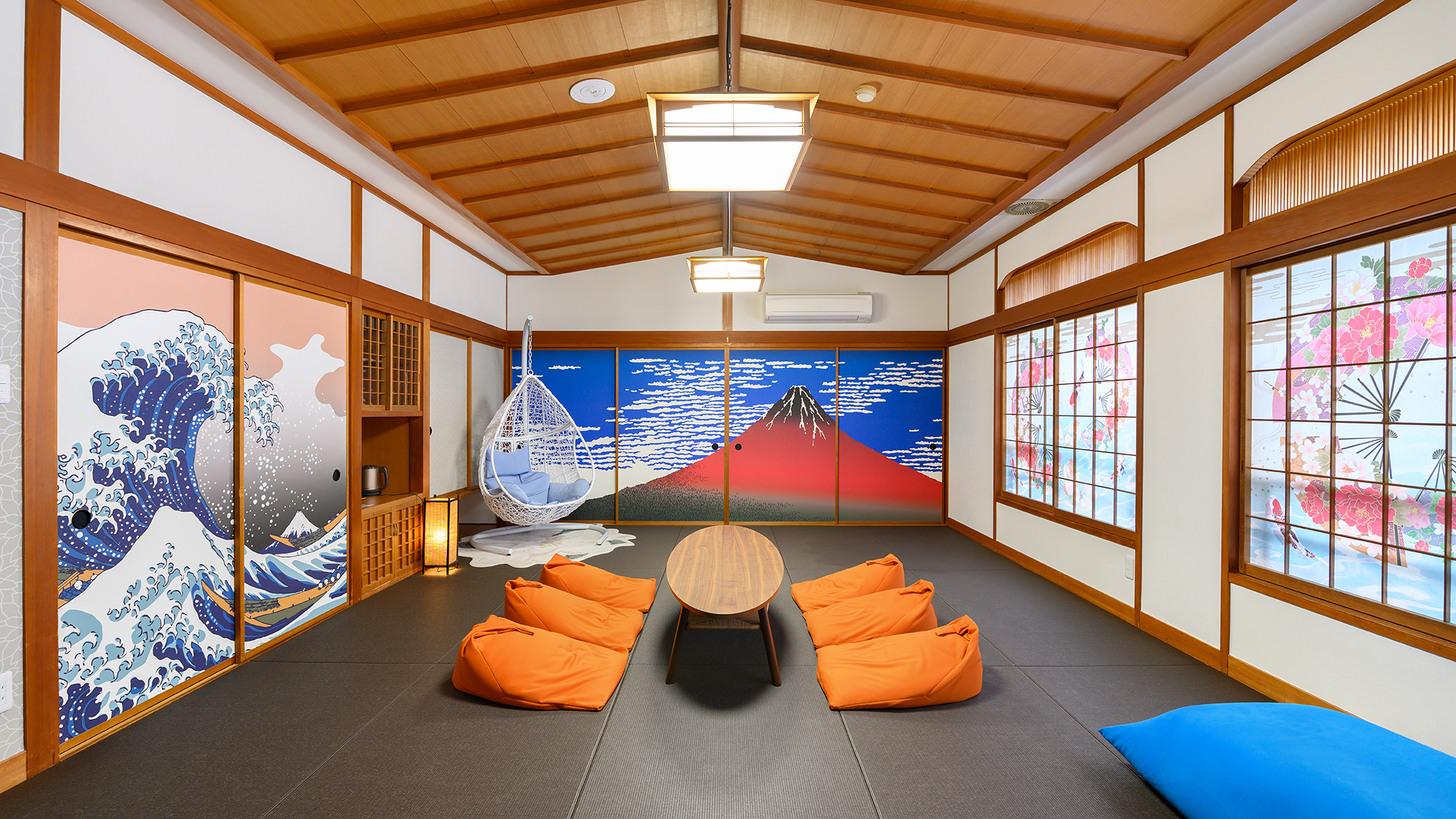 コンセプト和室（17畳・琉球畳）源泉かけ流しバスルーム