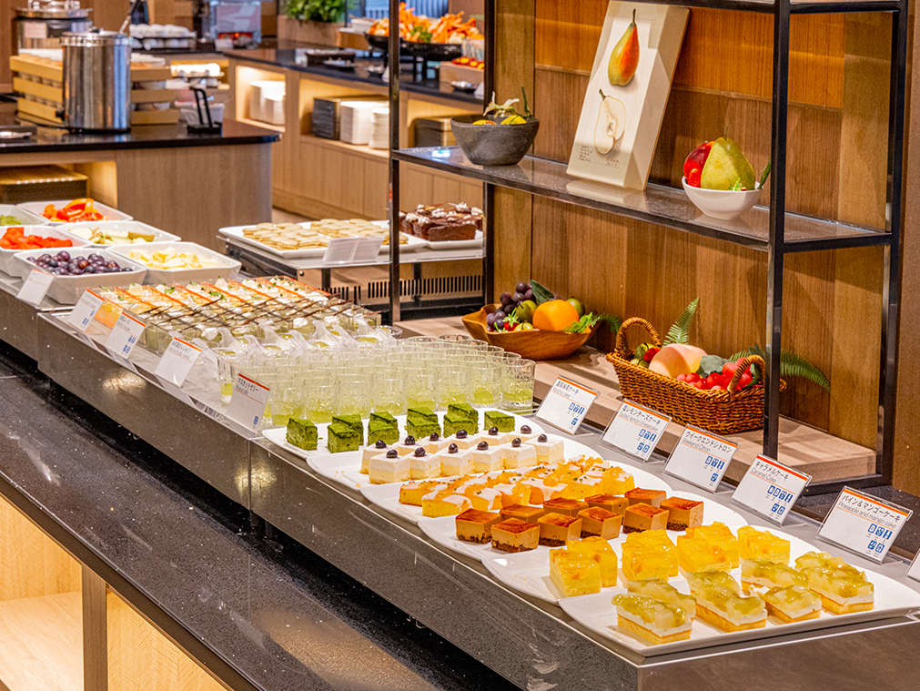 食後に嬉しい豊富なデザート