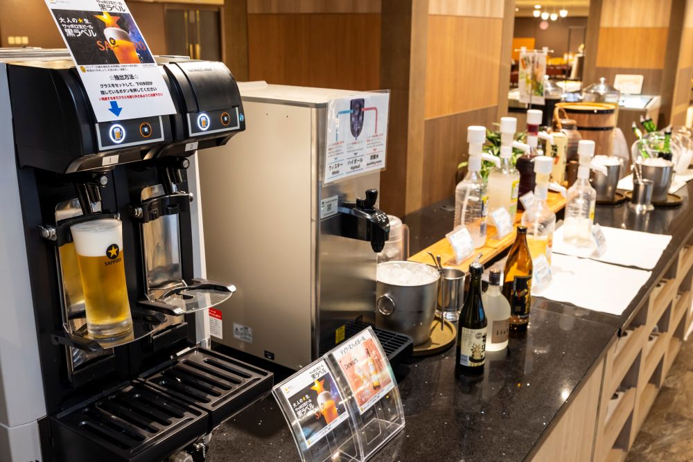夕食バイキングの飲み放題