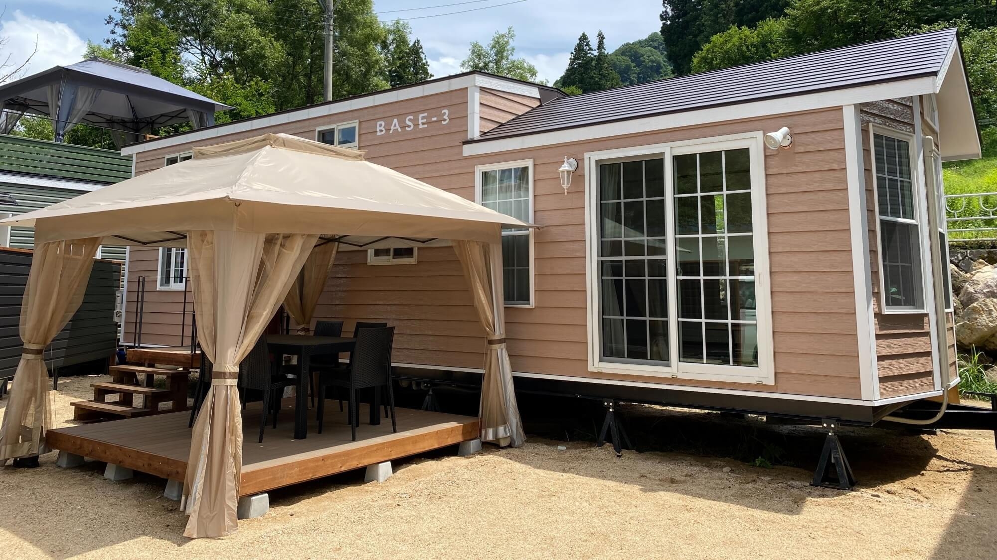 ◆露天風呂付コテージMIASA BASE3/デッキ付ペット可