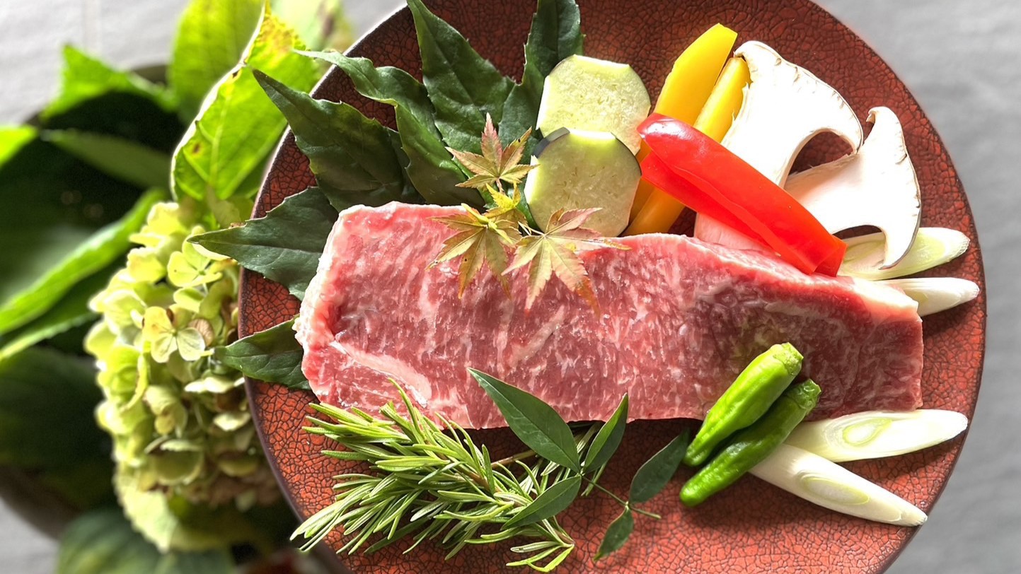 【グレードアップ｜地産郷土会席】選べるメインは《あか牛》《馬焼き》｜熊本の味覚満喫｜1泊2食