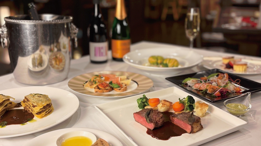 2食付【イタリアンディナー「囲炉裏 -irori- 」】Ginbeで本場仕込みの本格コース料理を堪能