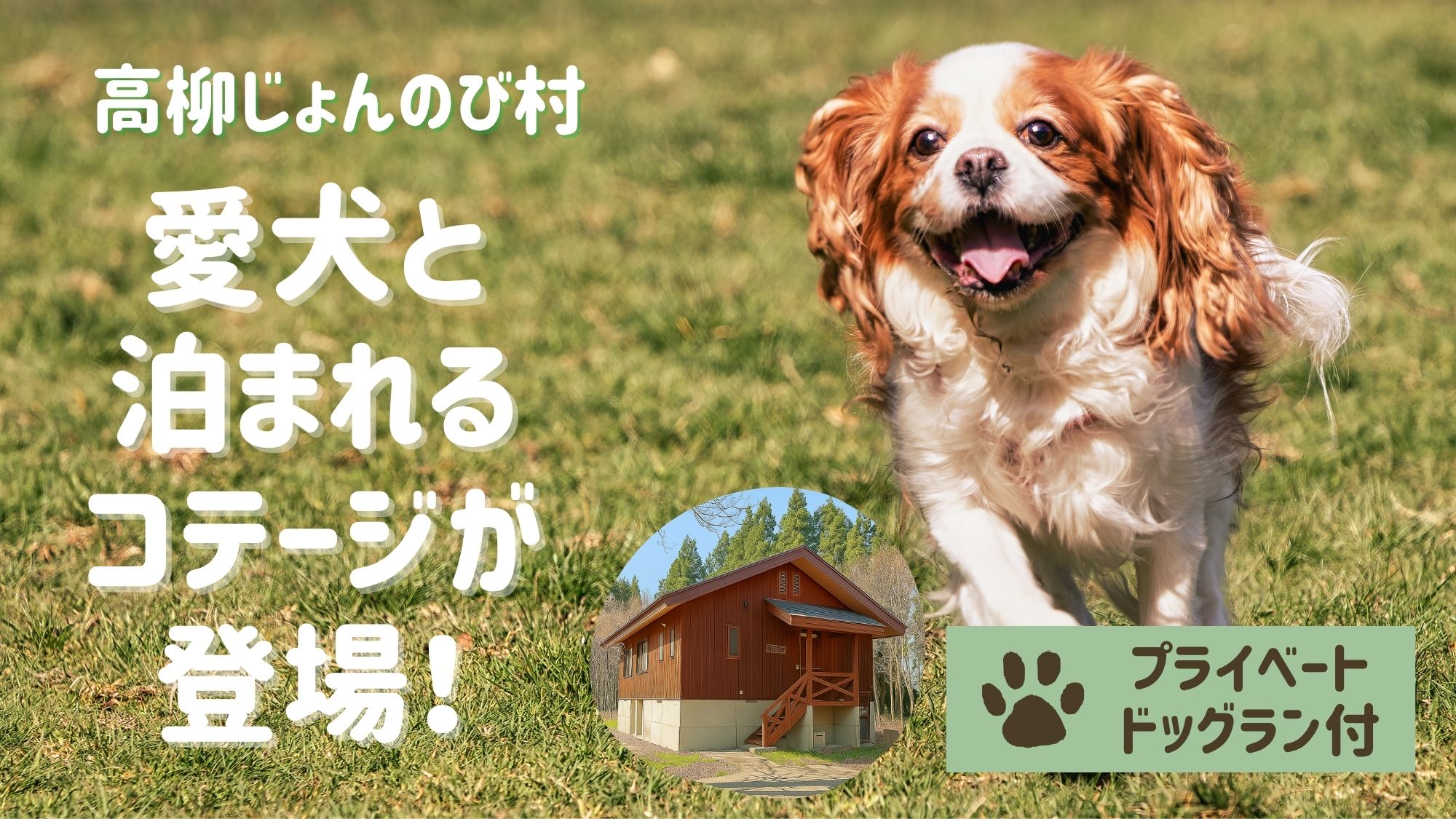 ペット同伴可 ドッグラン付きコテージ