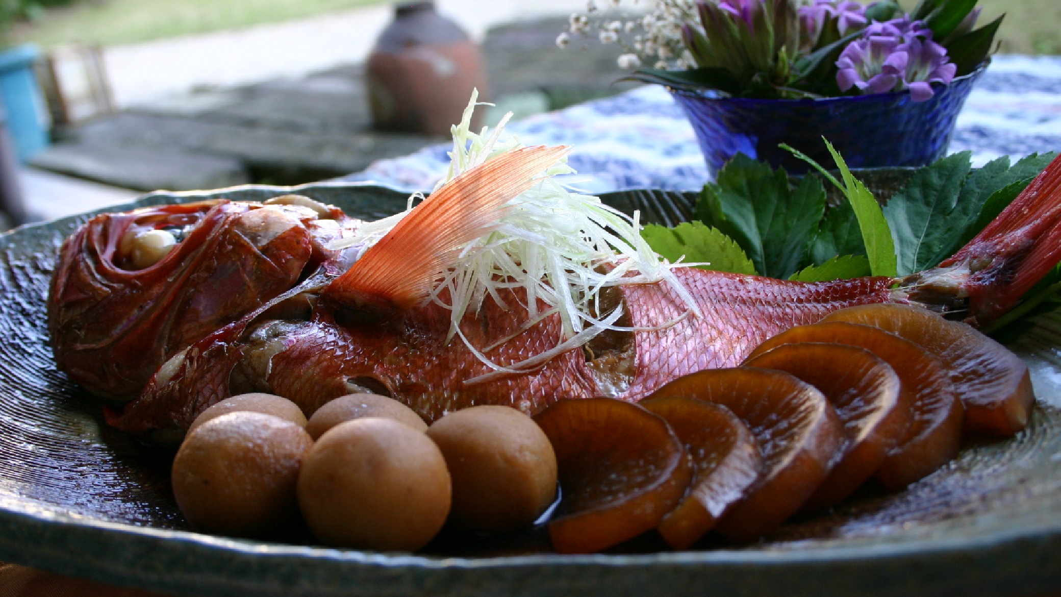 お食事の一例　金目鯛の煮付