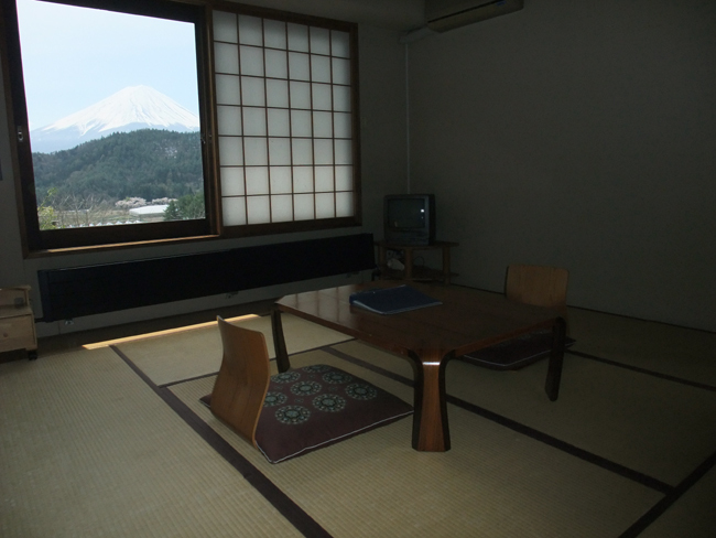 Mt. Fuji seen from a Japanese-style room