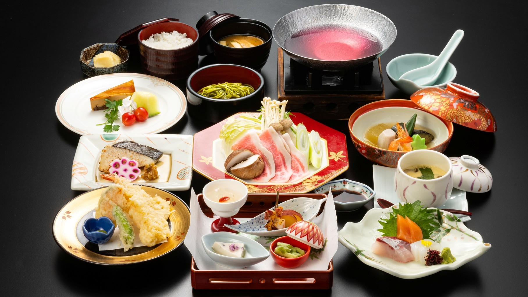＜夏休み＞【伊賀里会席プラン】伊賀ブランド豚と地場食材スタンダード和会席★レジャープール半額券付き♪