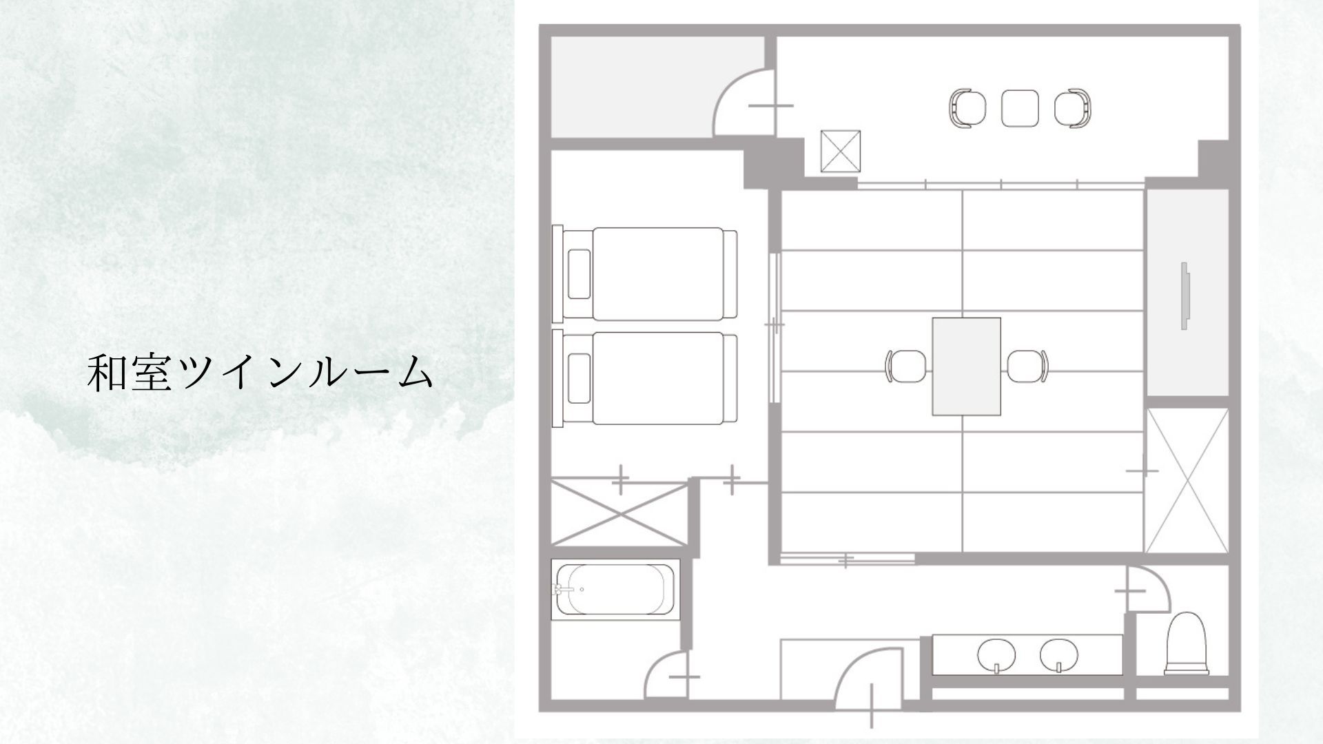 和室ツインルーム 間取り