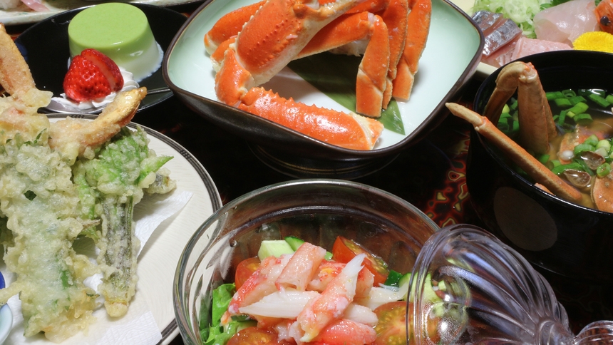 【2食付 部屋食】＜少なめ【カニ】＞通常よりも蟹の量は少なめ、リーズナブルに楽しむ切りカニプラン
