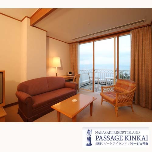 Overlooking Omura Bay from the deluxe type guest room