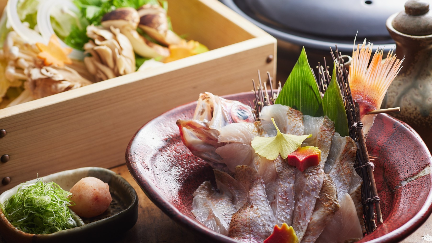 【秋　グレードアップ】のどぐろをしゃぶしゃぶで味わう　丹後旬彩会席コース　露天風呂付客室