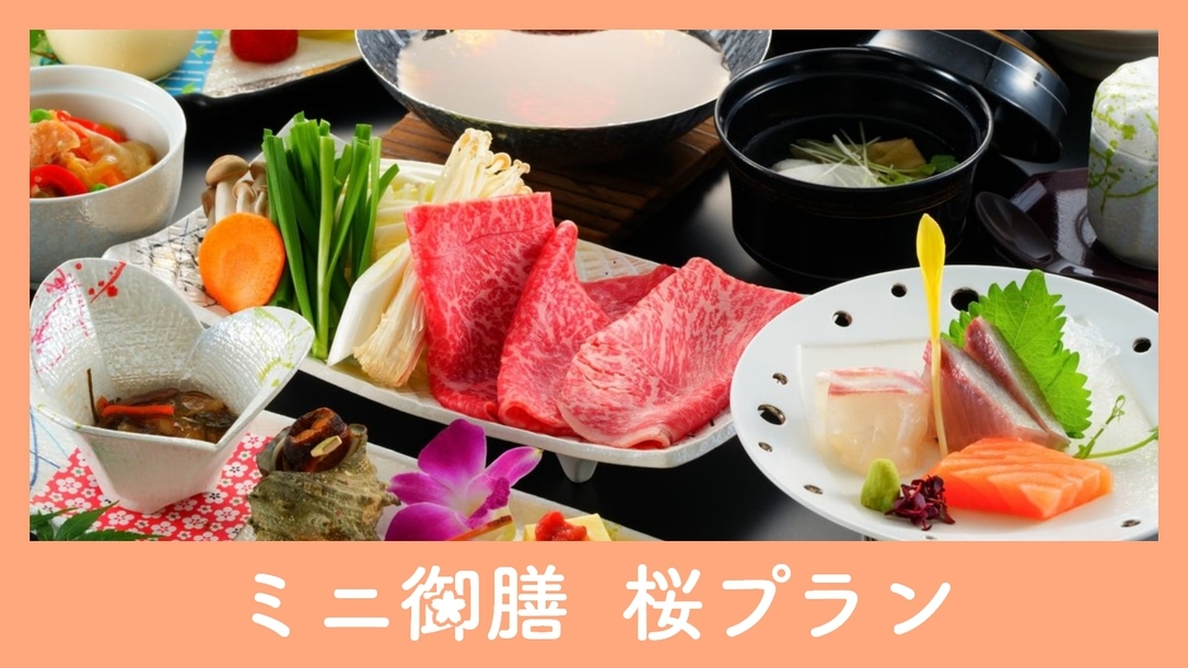 【お手頃・一気出しプラン！】お日にち限定の＜ミニ御膳・桜＞★夕食お部屋食★