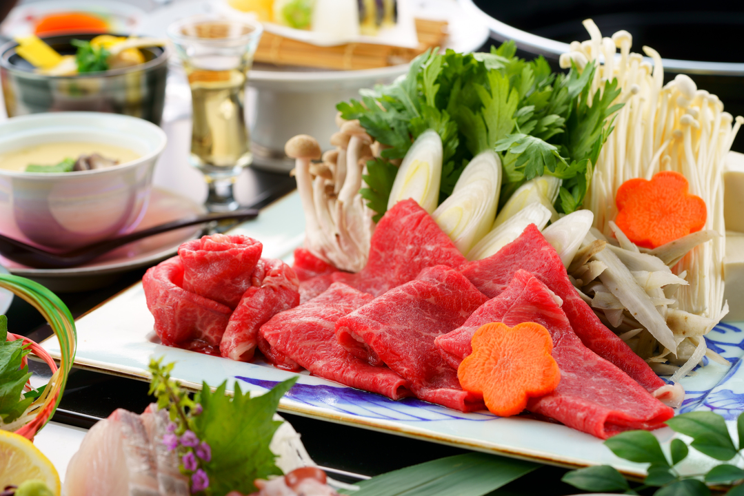 【楽天月末セール】【おおいた和牛すき焼き】大鍋で食す『おおいた和牛』を会席料理と共に＜夕食部屋食＞