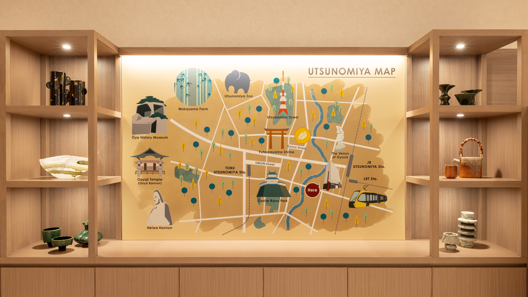 大きな宇都宮観光マップで旅の計画を♪