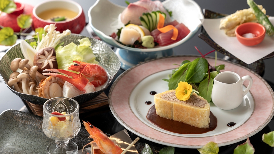 【10％OFF】【楽天スーパーSALE】旬の素材を使った雲仙彩り会席〈１泊２食付〉