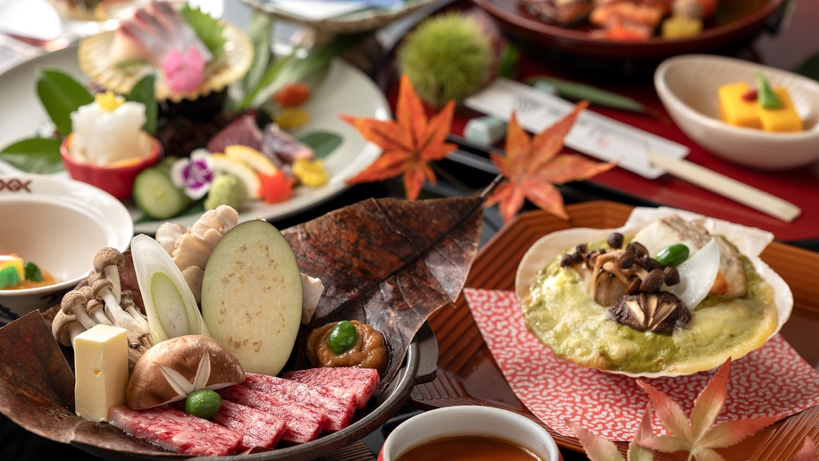 【5％OFF】【楽天スーパーSALE】肉本来の”うまみ”を味わう！長崎和牛と旬彩会席＜1泊2食付＞