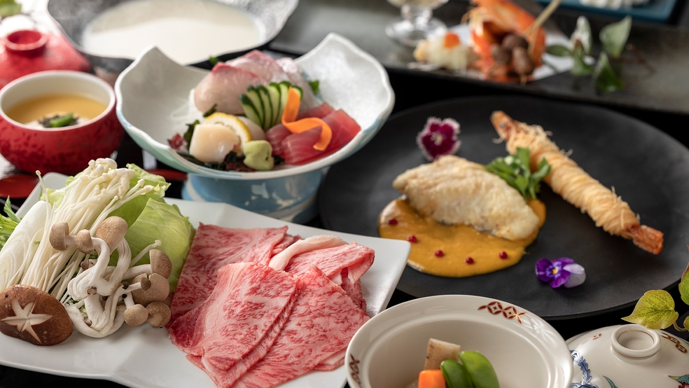 【10％OFF】【楽天スーパーSALE】肉本来の”うまみ”を味わう！長崎和牛と旬彩会席＜1泊2食付＞