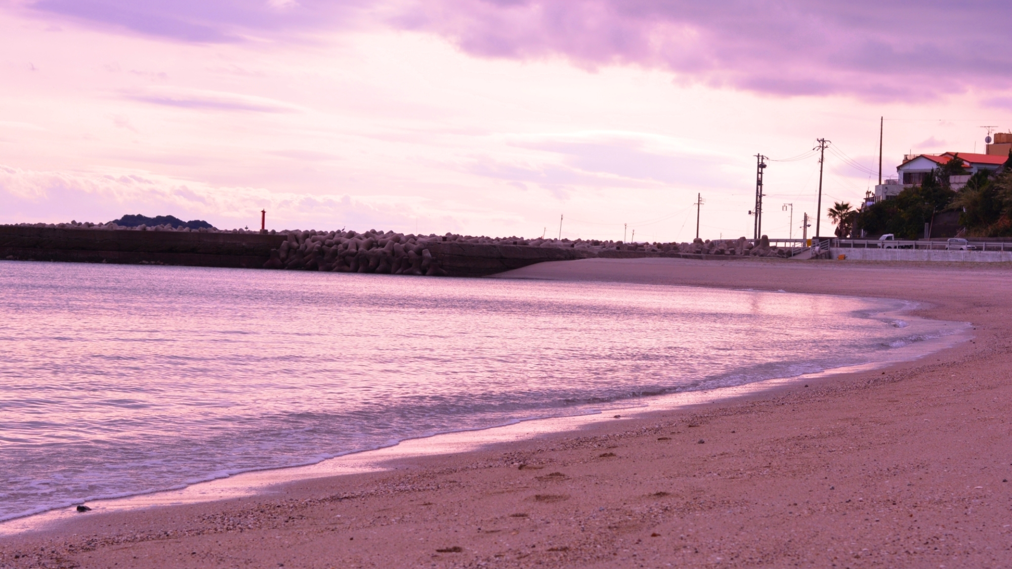 美しい日間賀島の砂浜