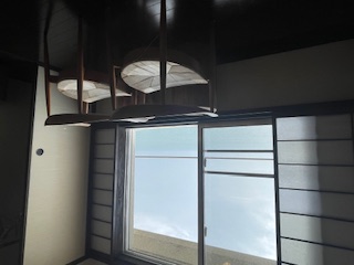 客室から海を眺めて