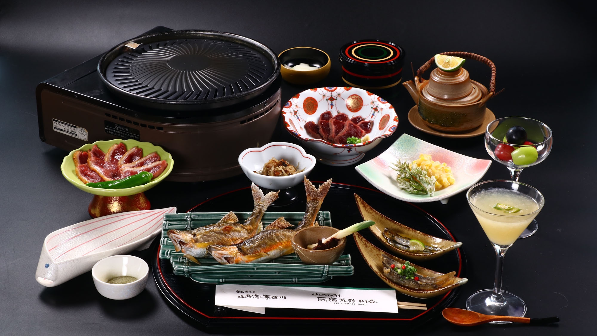 山河の恵「最上級」会席◇鴨肉/鹿肉/天然鮎◇四季折々の山河の幸◇1泊2食【桧鴨】