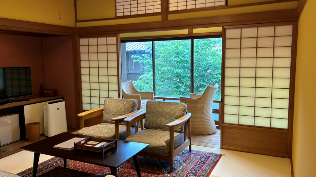 【井筒楼 玖番】和室・ベッドルーム・半露天風呂付