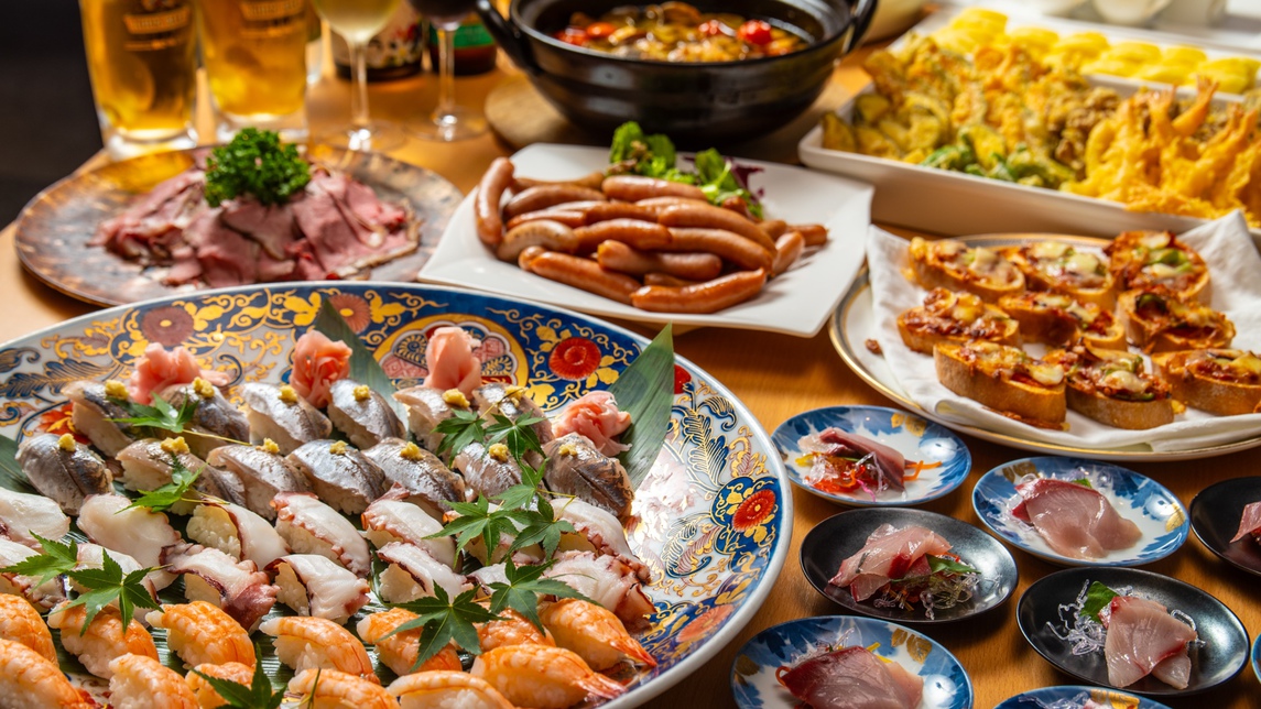 【金・土・日曜限定】和洋中のお料理、約30種類以上が並ぶディナーバイキング