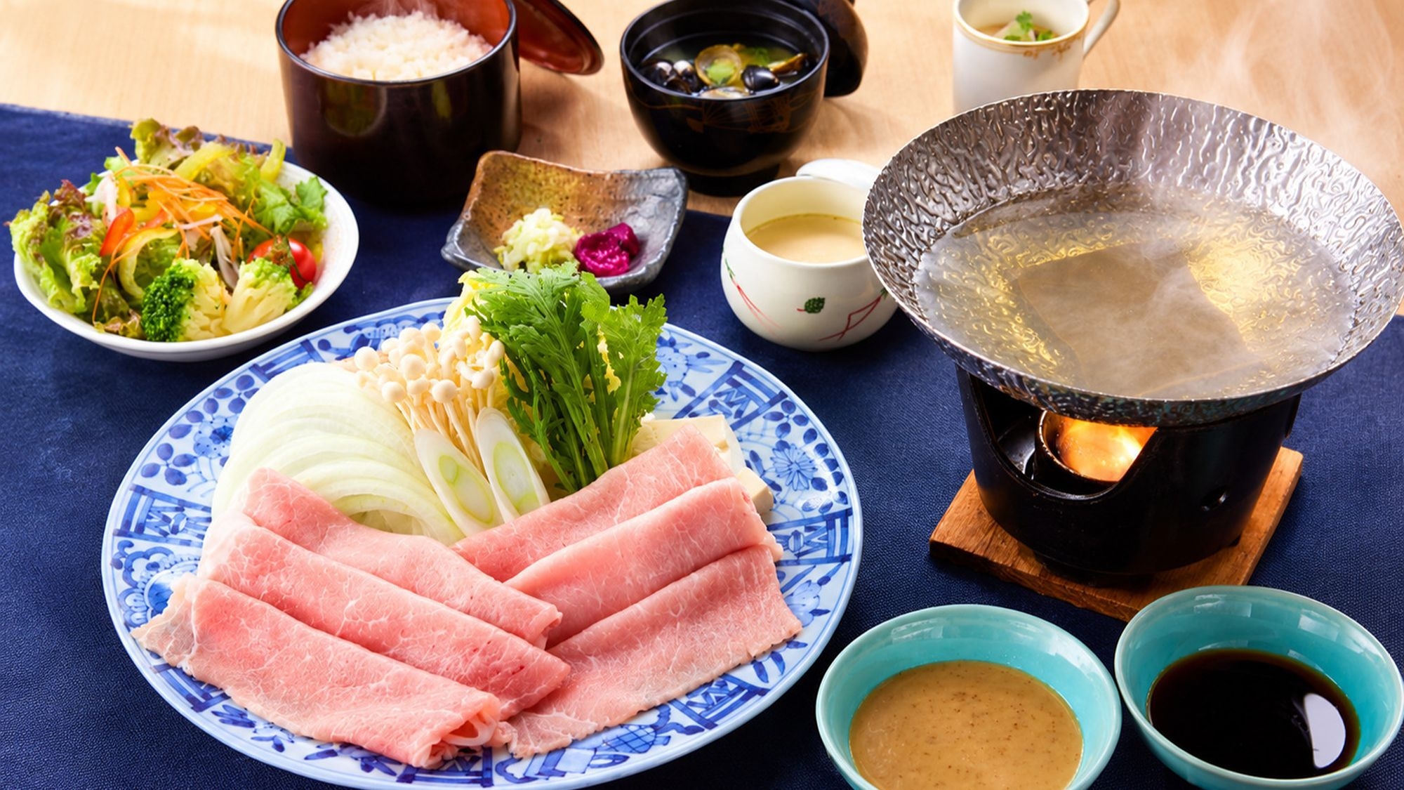 【月〜木限定/2食付】島根の誇る銘柄豚「石見ポーク」しゃぶしゃぶ御膳プラン｜スイート＆和室