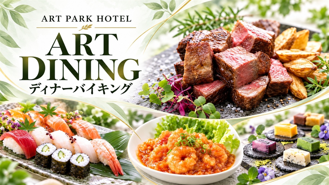 【ART DINING】アートと語らいを愉しむひとときのディナーバイキング付｜1泊2食　週末限定