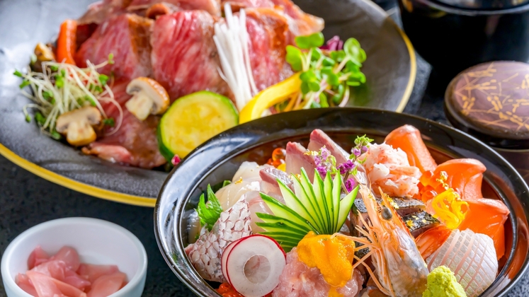 【選べるご夕食】島根和牛の「ステーキ丼」or地魚や旬の鮮魚たっぷり「海鮮丼」ビジネスやプチ旅行に！