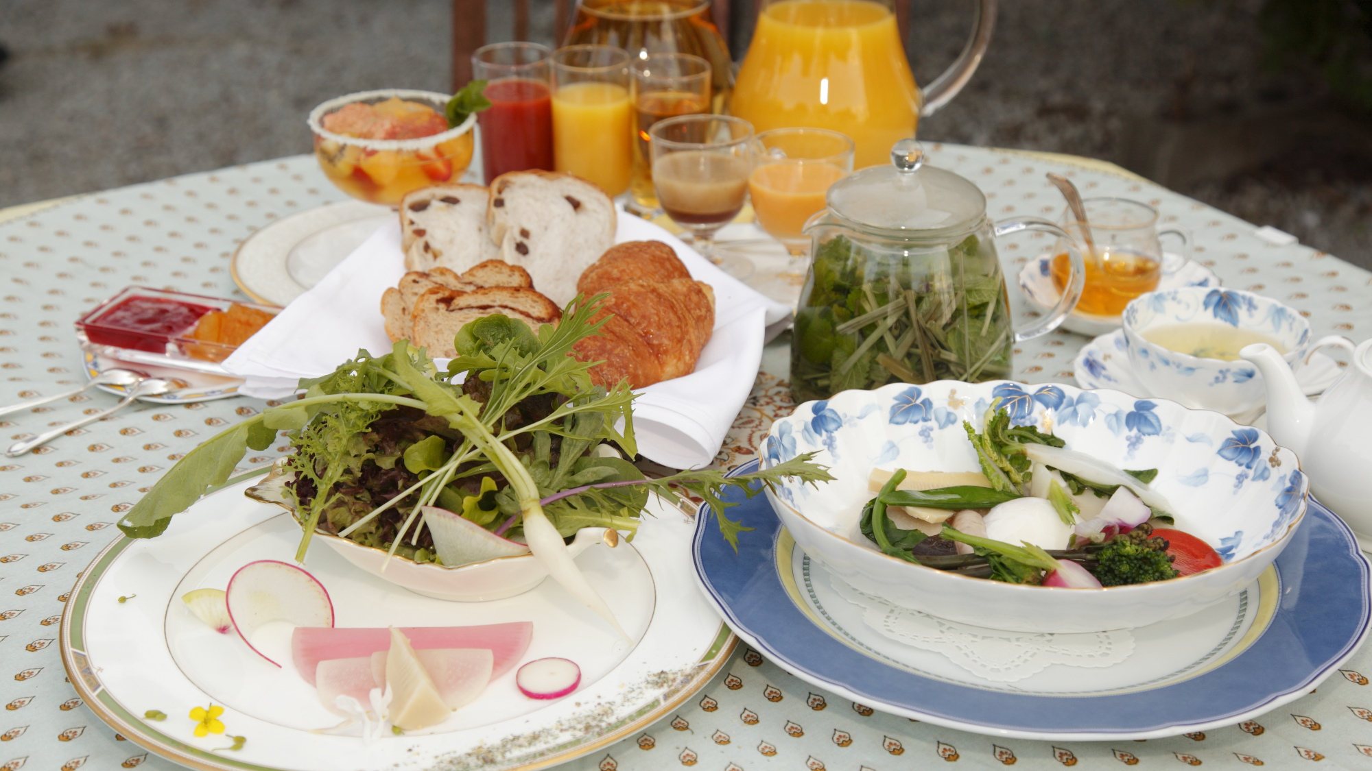 野菜本来の味を味わっていただけるのが、ルタンの朝食メニュー