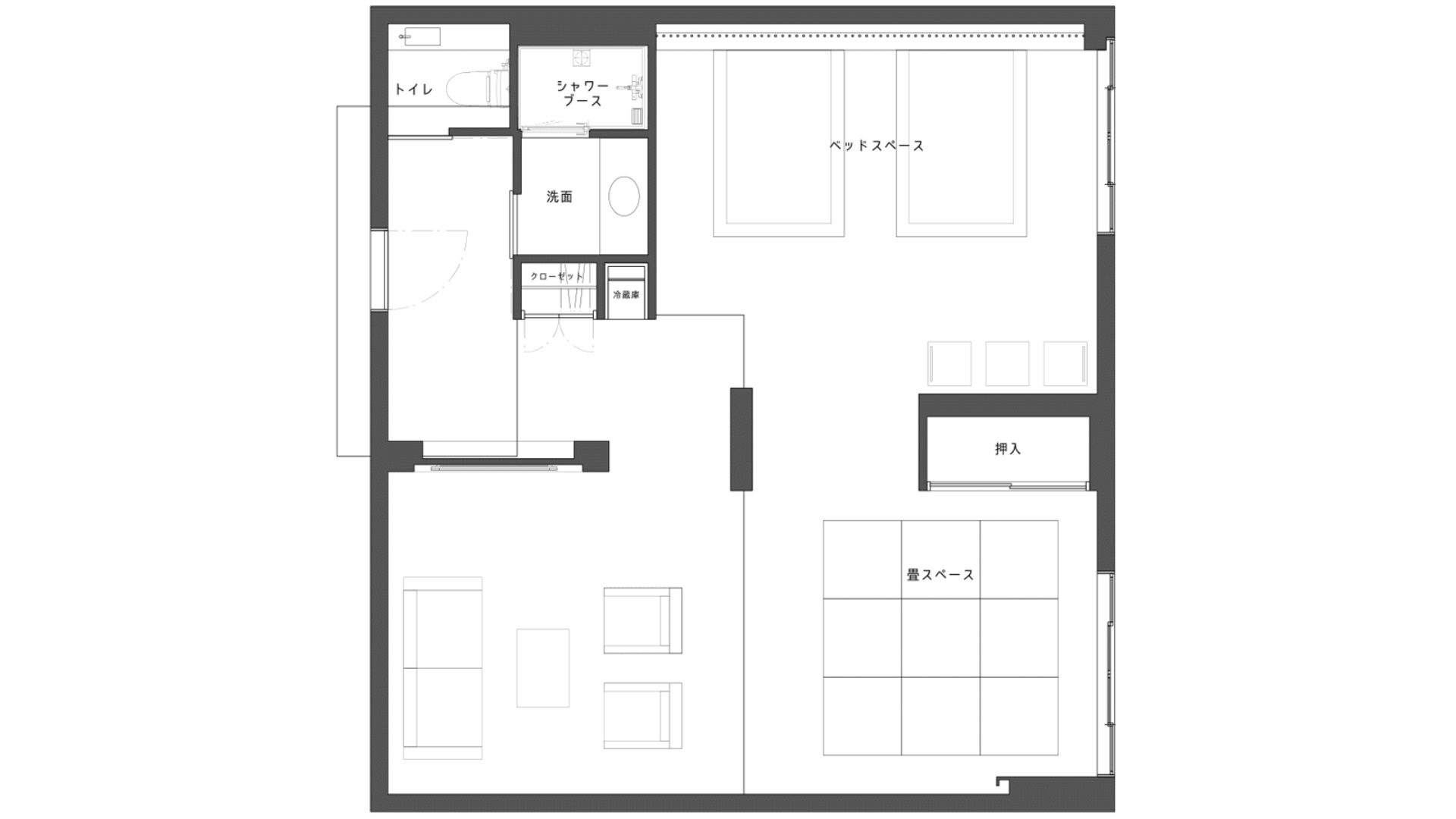 特別室「翡翠」間取図