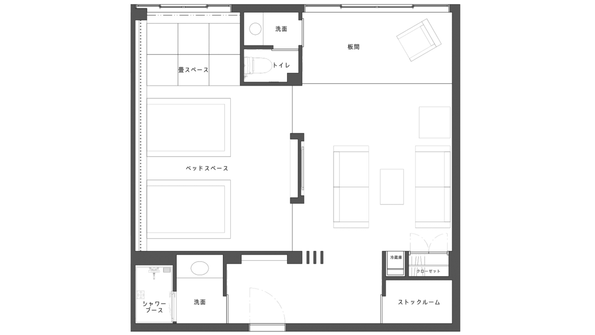 特別室「琥珀」間取図