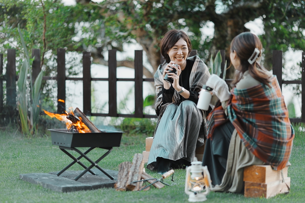 五感で楽しむ【焚き火カフェ＆バー】海辺のお散歩セット2食付プラン