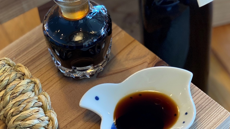 【朝食一例】指宿コバンキュー醸造の特製しょうゆ「愛」