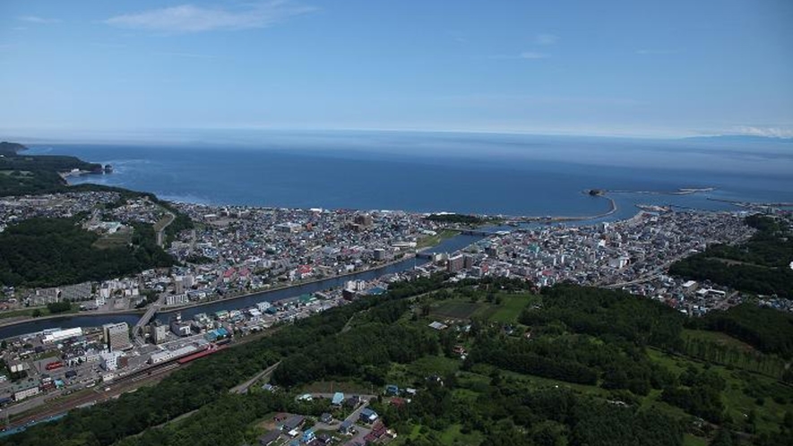 空から見た網走