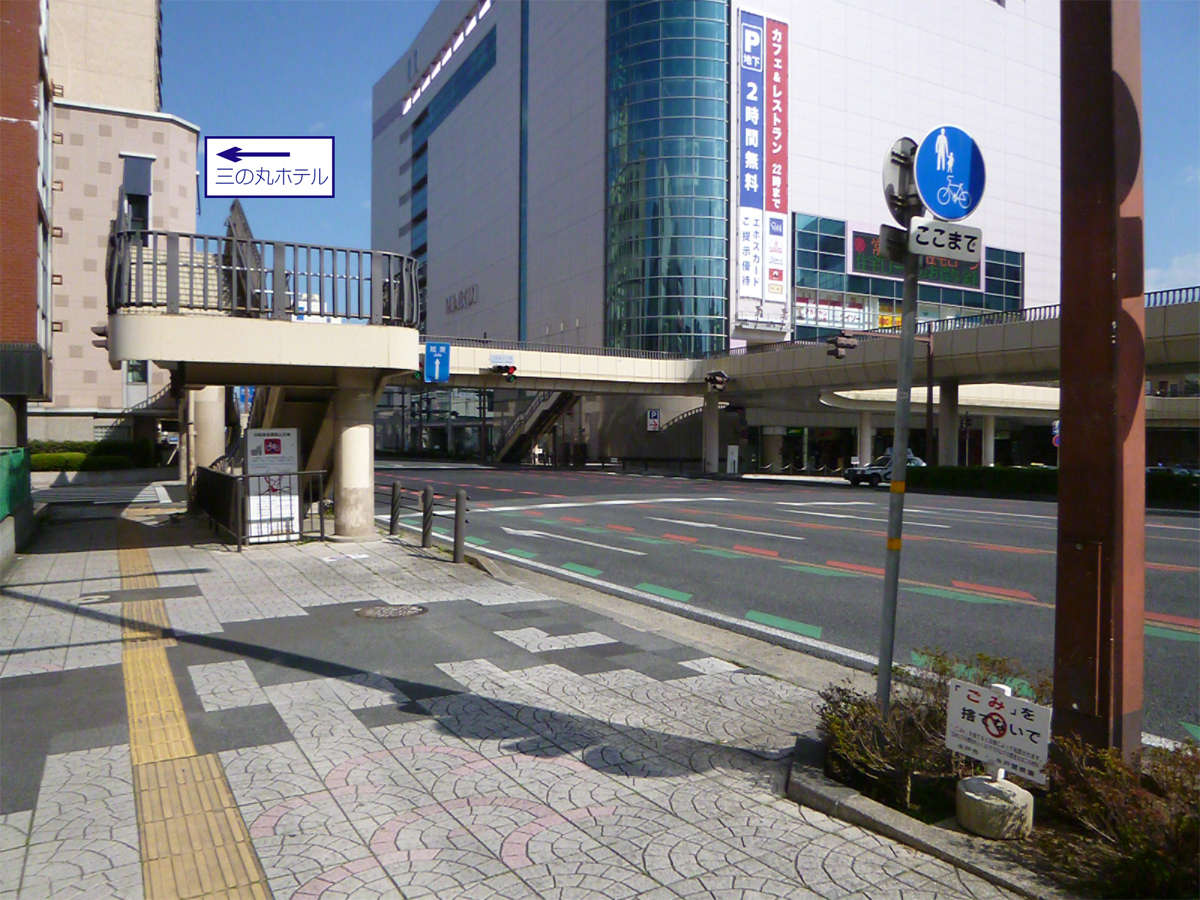 水戸駅北口からエレベーターを使った経路5