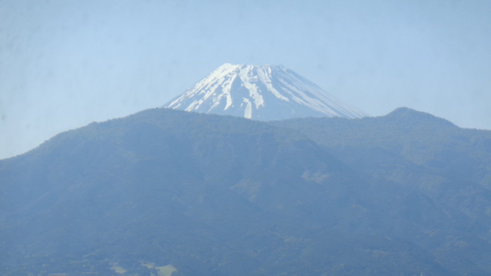 客室からの富士山の眺め