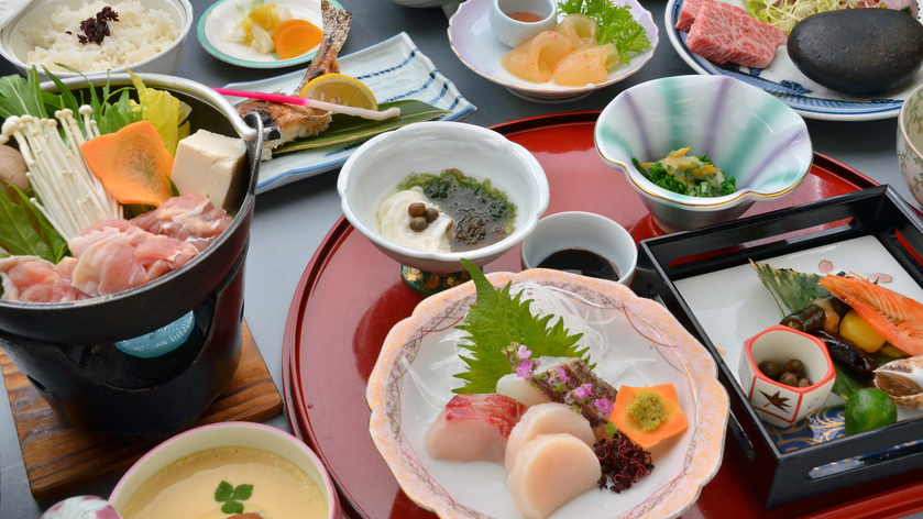 1日1組限定◆半露天風呂付客室『福寿』×挽きたてコーヒー特典付！夕食は佐賀牛＆山の幸会席／食事処