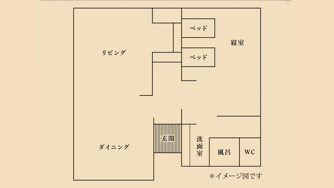 【ラグジュアリースイート】本館 THE MAIN  『椿（TSUBAKI)』の贅沢な間取り