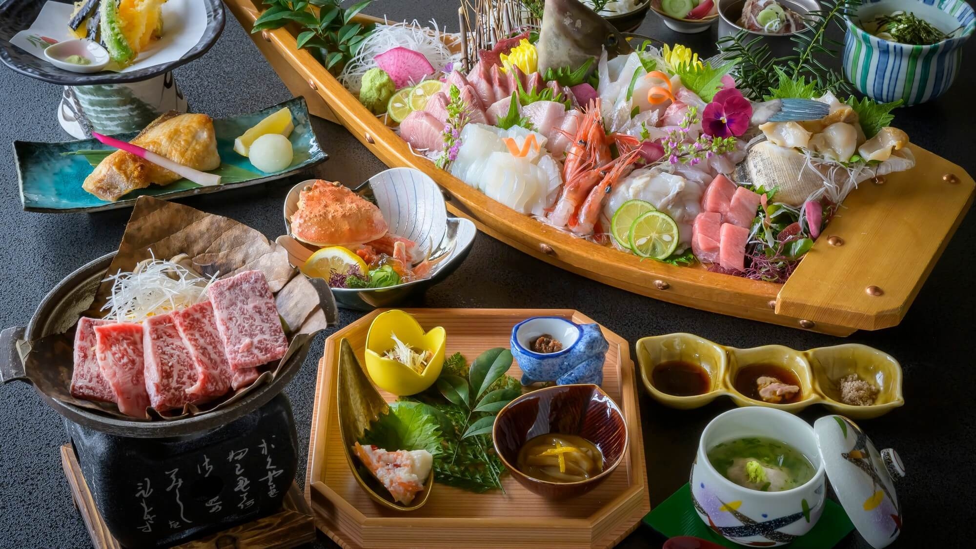 【氷見牛付】氷見といえどもやっぱりお肉！じゅわっとトロける氷見牛陶板焼増量プラン（2食付）お部屋食