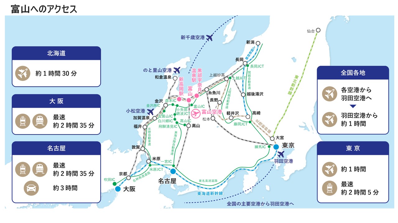 【宿情報】富山へのアクセス