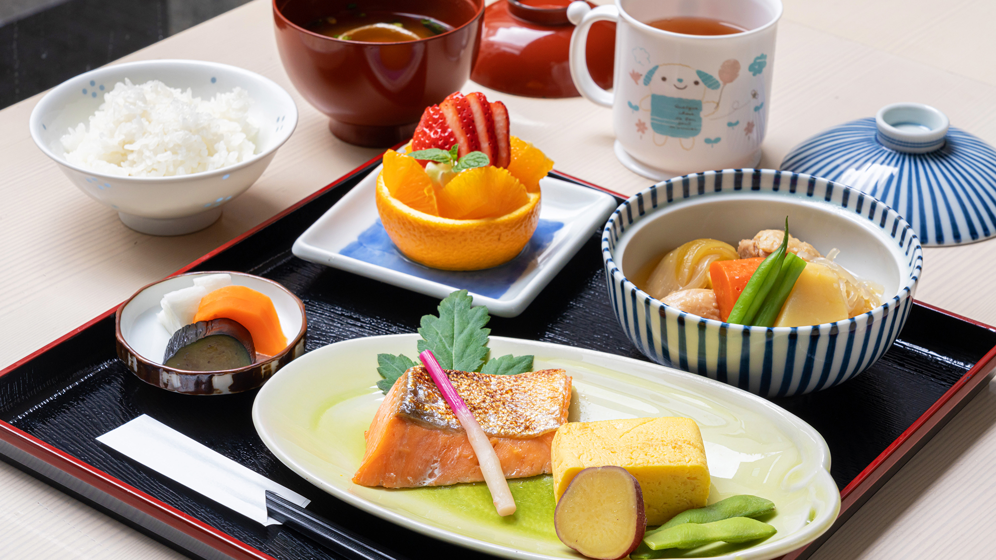 【お子様用和朝食】大人顔負け本格和食の朝ごはん