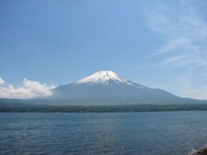 山中湖と富士山