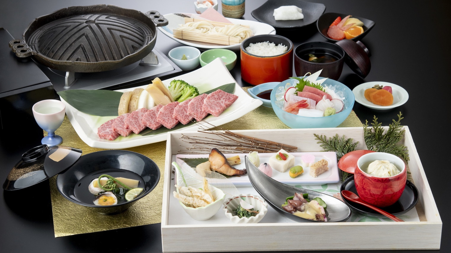 【特選会席「雅」／1泊2食付】春を味わうお料理重視の会席☆とやま和牛の炙り焼き付！　5/31まで