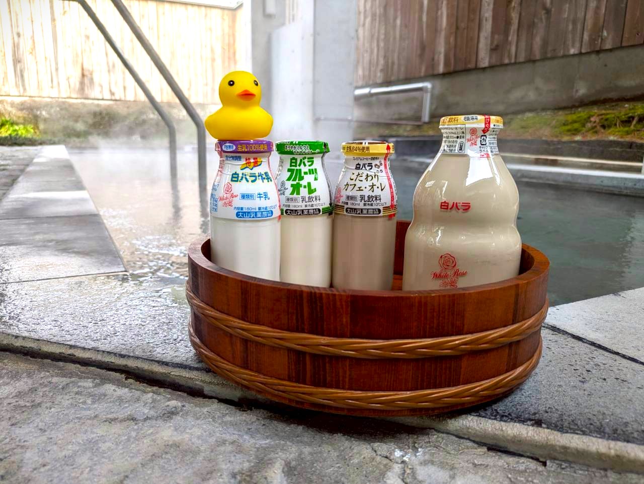 お風呂上りは白バラ牛乳で☆