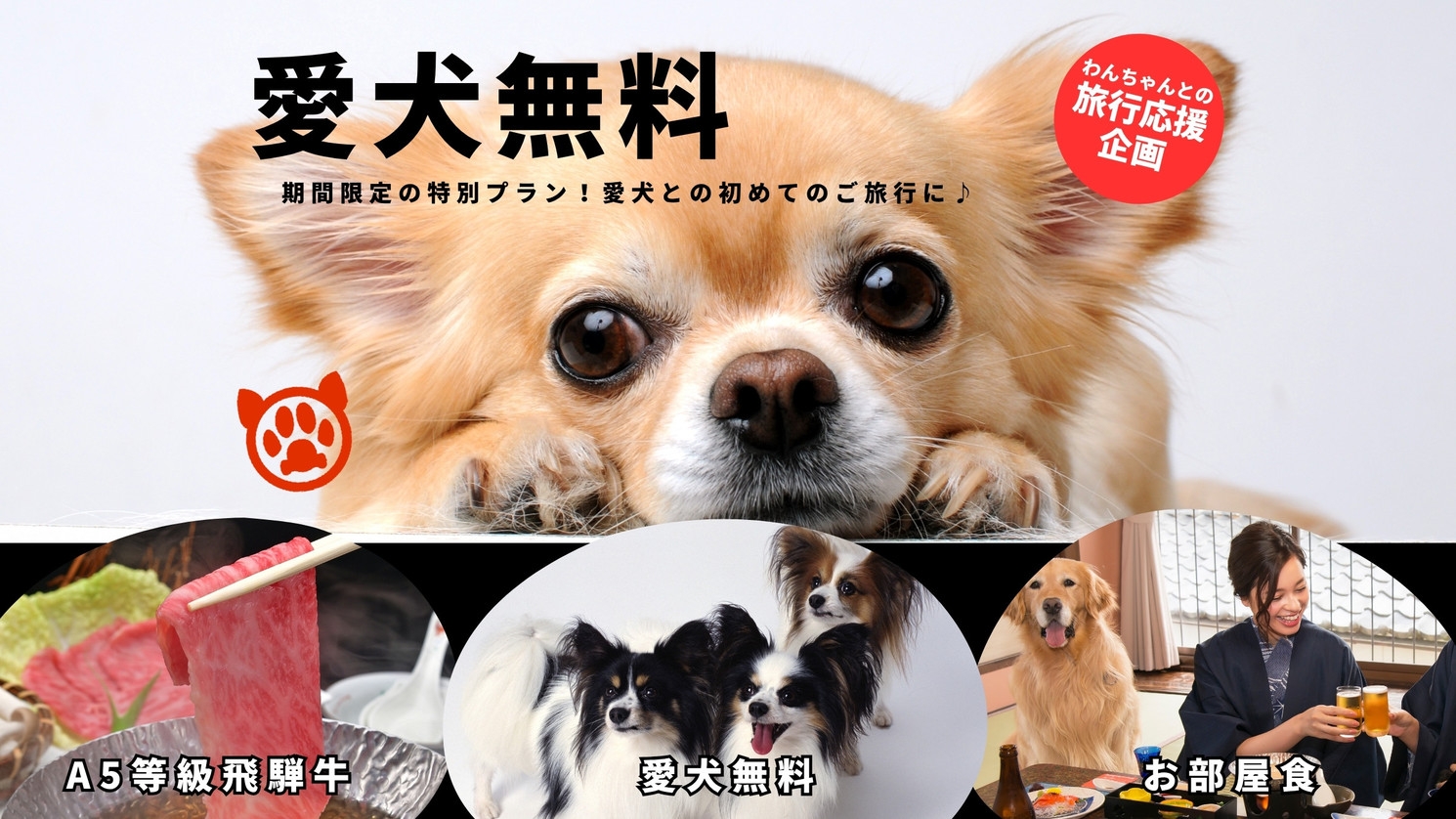 愛犬との旅行応援【6月・7月限定特別価格×愛犬無料】ご夕食もご朝食も愛犬とお部屋食！飛騨牛味しゃぶ付